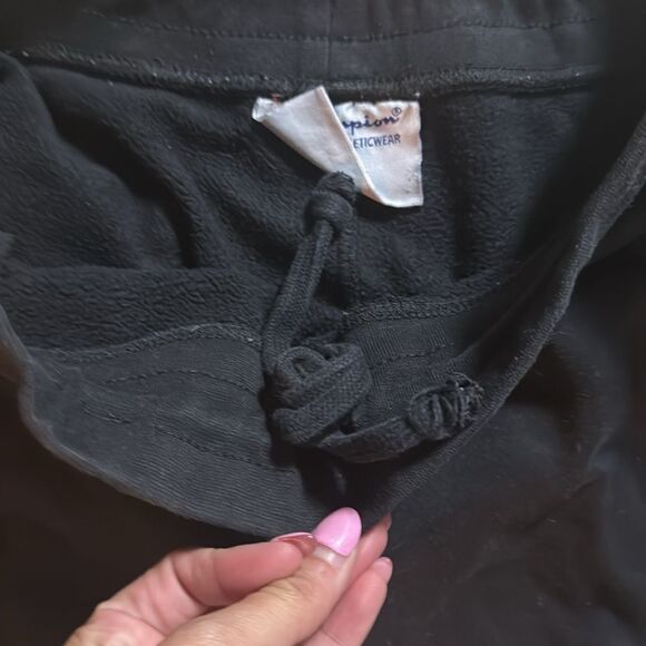 Champion Men’s Black Champion Sweatpant Joggers - Large - Pockets Drawstring - Picture 5 of 6